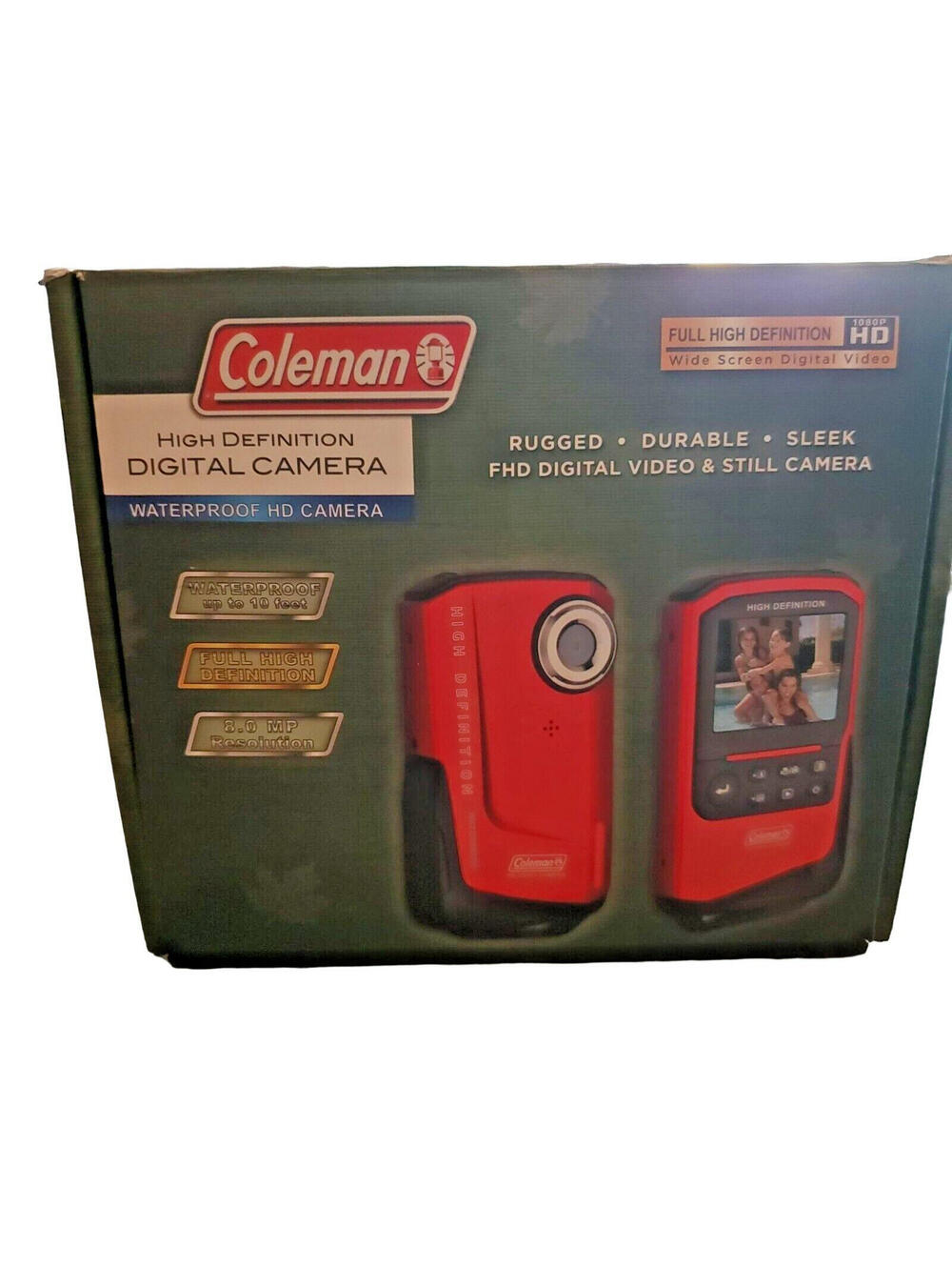 Coleman Xtreme 1080p/8.0 MP HD Digital Video-Still Camera Waterproof 2012 China